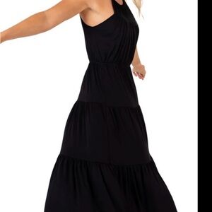 Wink Elegant Black Maxi Dress